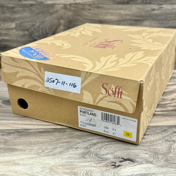 Sofft Portland 9.5M Sporty Ankle Bootie Sneaker Waterproof Leather Black Camo - Picture 12 of 12